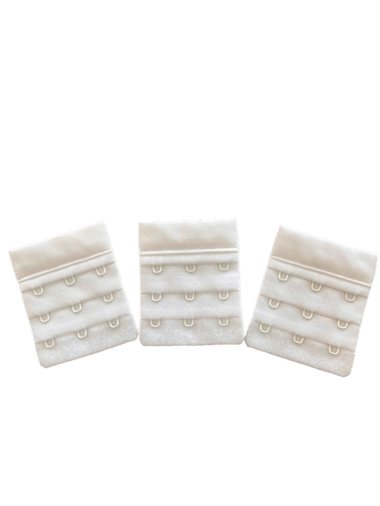 3x3 Sütyen Uzatma Agrafı 51mm Genişlik BEYAZ 3 lü Paket | Agraf Kopça Uzatıcı