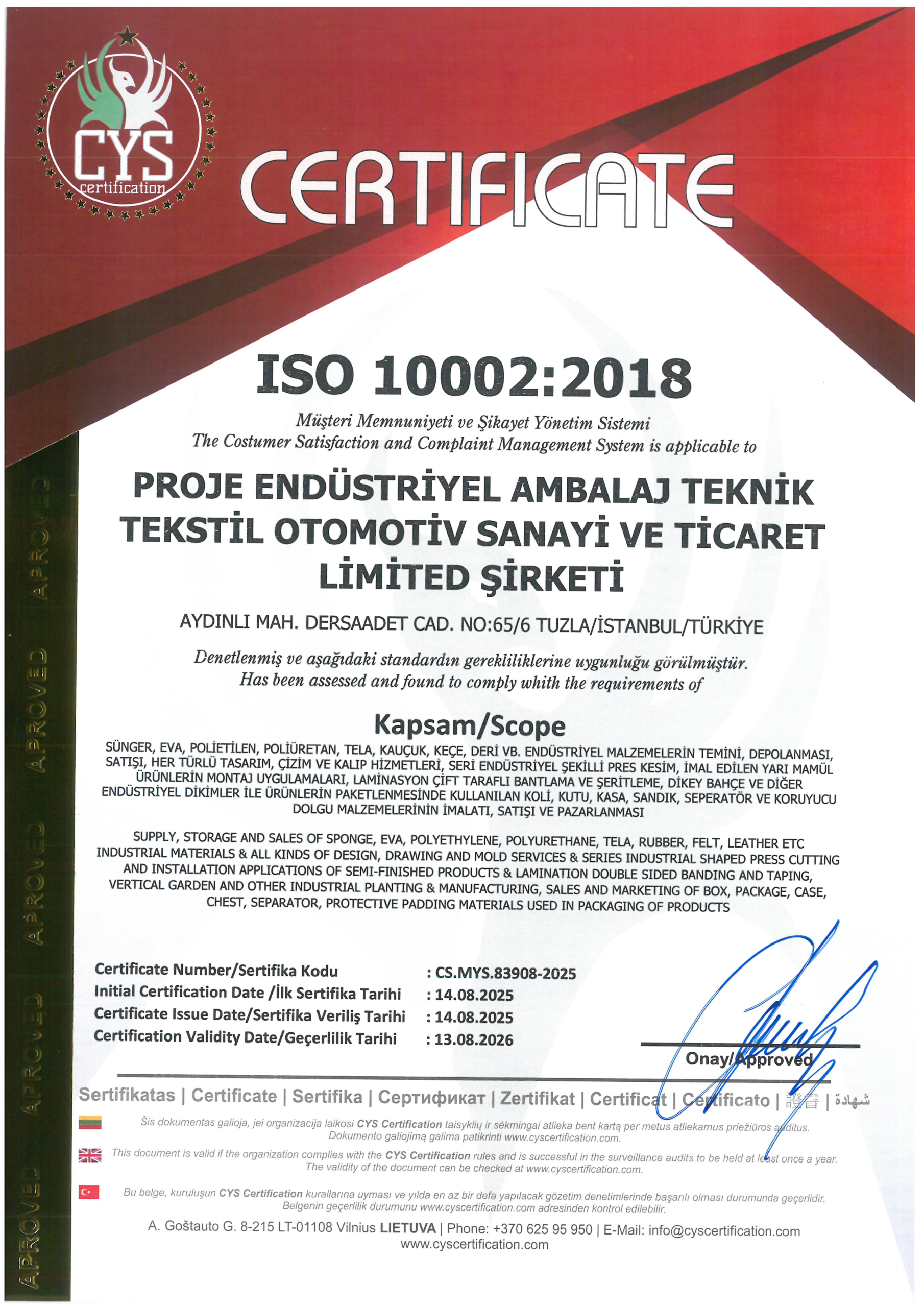 PROJE ENDÜSTRİYEL 10002