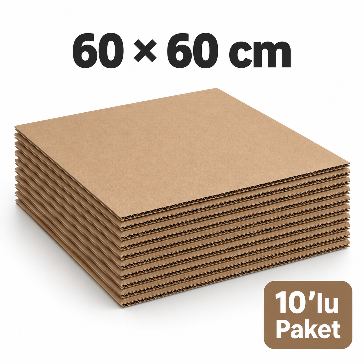 E – Dalga Ara Karton Seperatör 60×60 cm – 10 Adet