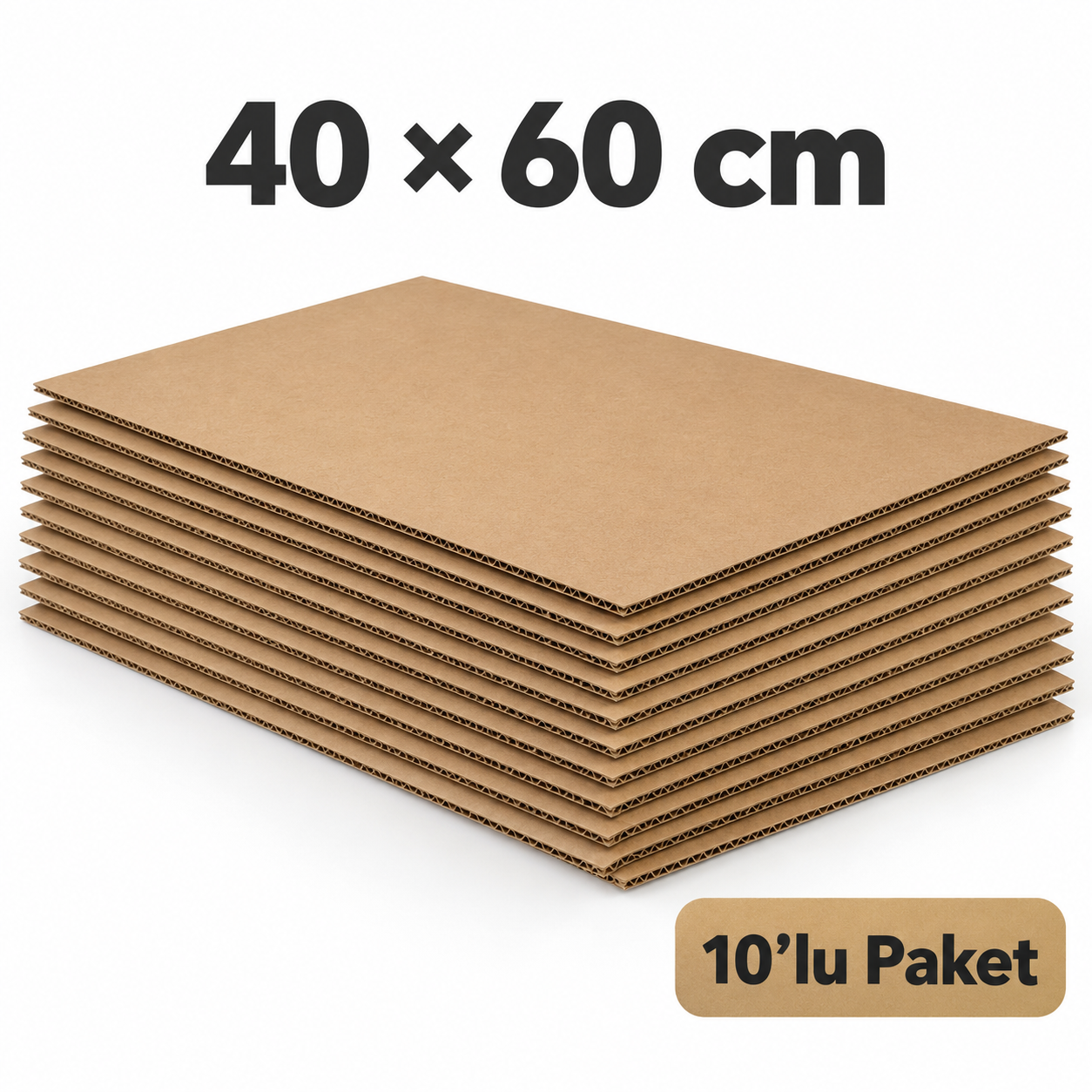 E – Dalga Ara Karton Seperatör 40×60 cm – 10 Adet