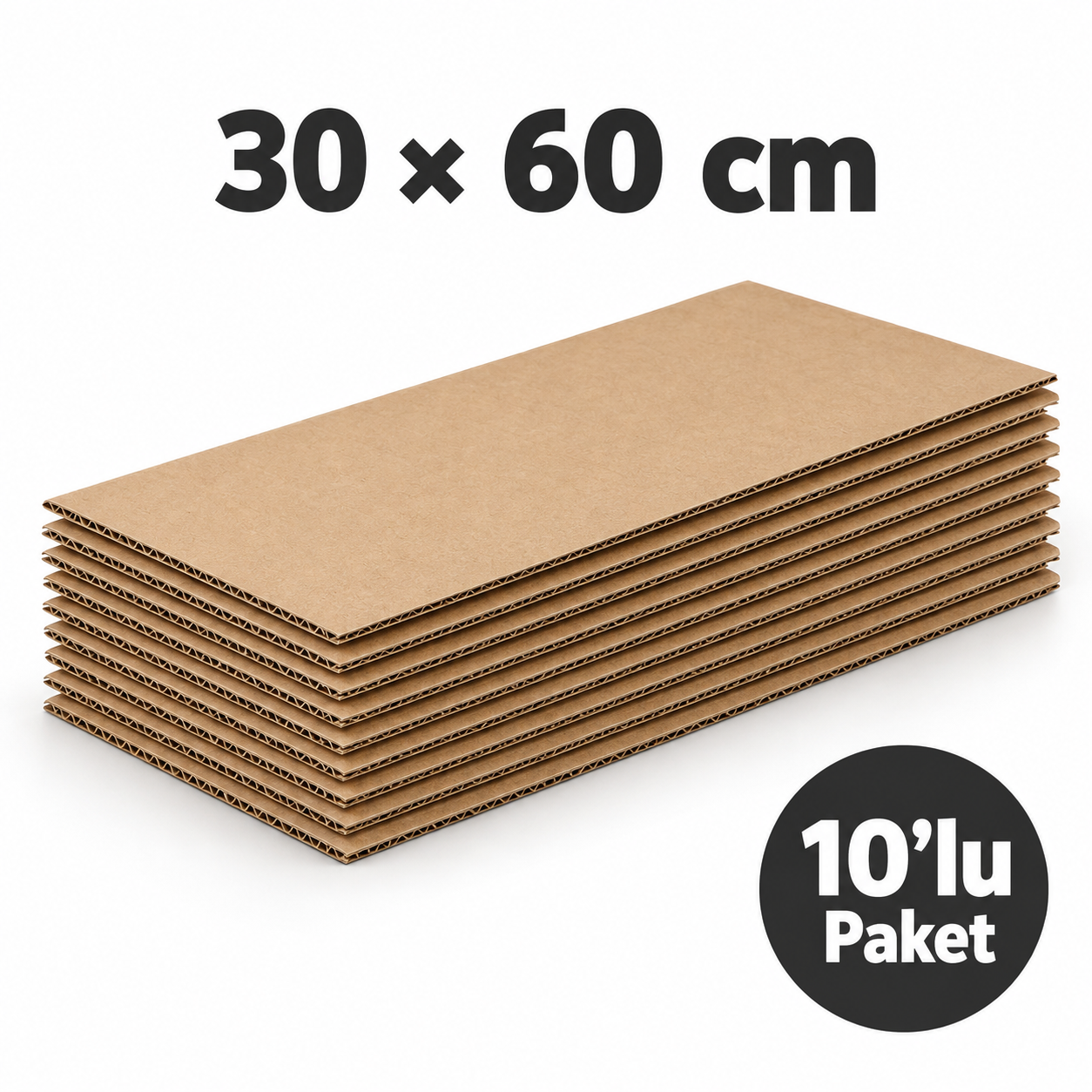 E – Dalga Ara Karton Seperatör 30×60 cm – 10 Adet
